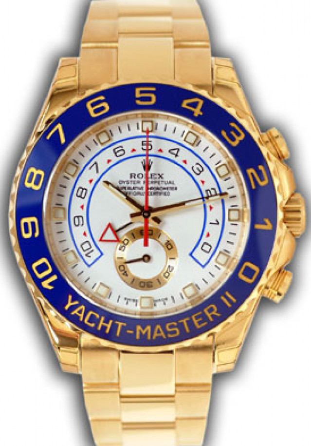 Rolex 116688 Yellow Gold on Oyster, Blue Ceramic, 12 Hour Display Bezel White